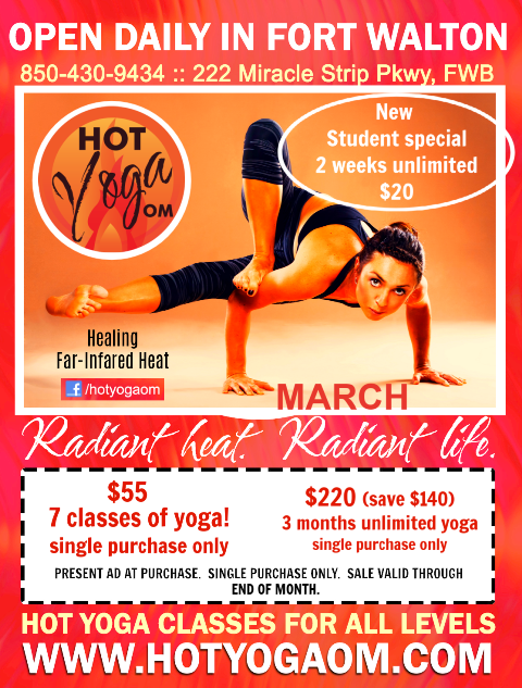 Hot Yoga Om | March 2019 Specials