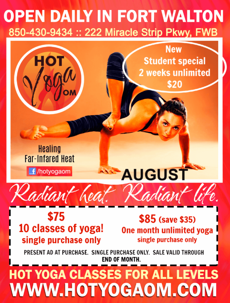 Hot Yoga Class Specials for August 2019 - Hot Yoga OM