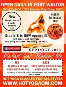 Hot Yoga Studio Fort Walton Beach oct 2020 specials